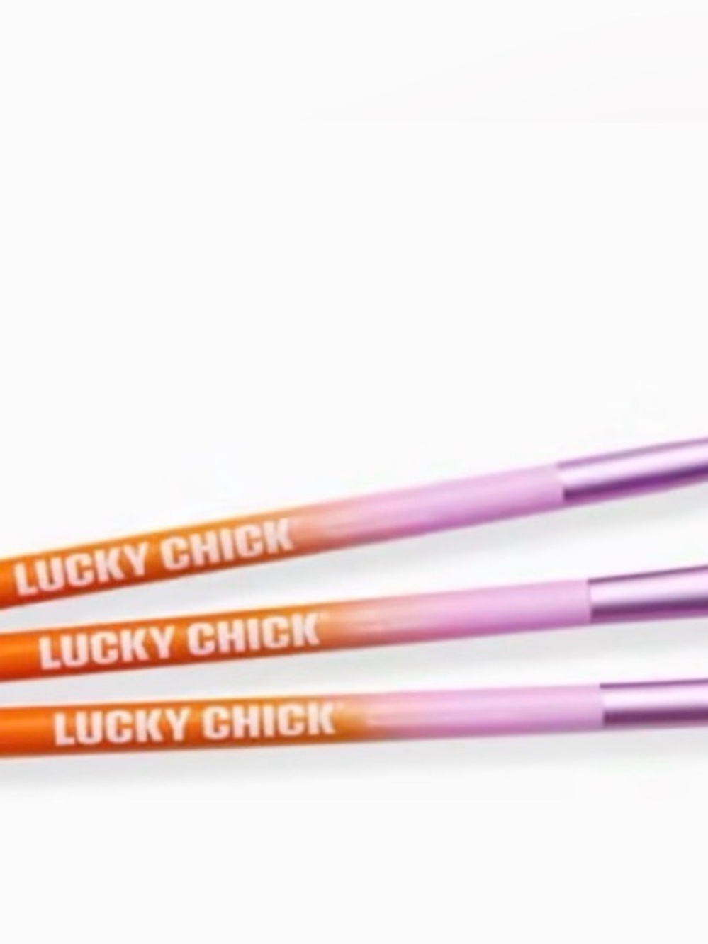 Lucky Chick Purple & Orange Makeup Brush Set - Women Makeup Brushes & Tools